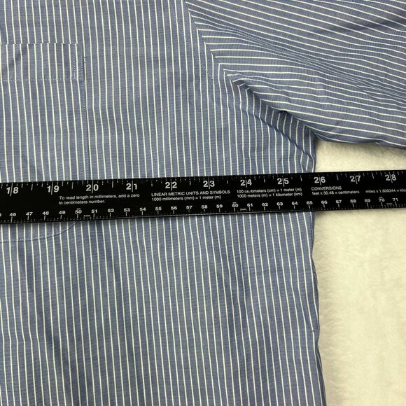 Vintage Brooks Brothers‎ Shirt Men 17.5 Striped Button Down Short Sleeve Large L - Picture 4 of 6